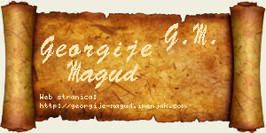 Georgije Magud vizit kartica
